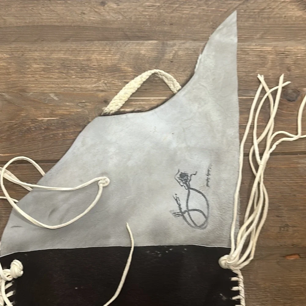 Shelly Litvak Rare cowhide shoulder bag original silver and turquoise detail - Picture 6 of 10